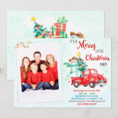 Joyeux petit Noël invitation fête de Noël (Devant / Derrière)