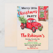 Joyeux petit Noël invitation fête de Noël (Devant / Derrière)