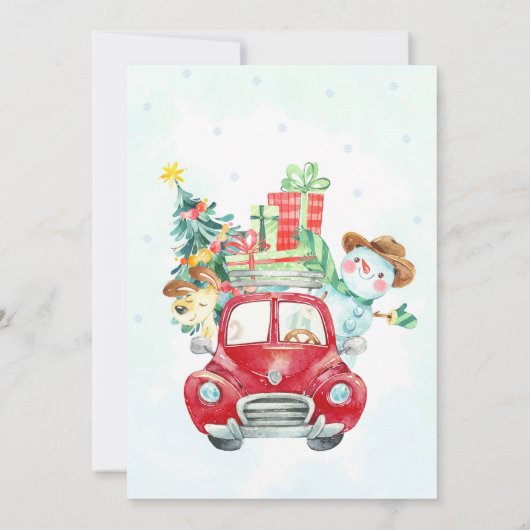 Joyeux petit Noël invitation fête de Noël (Dos)