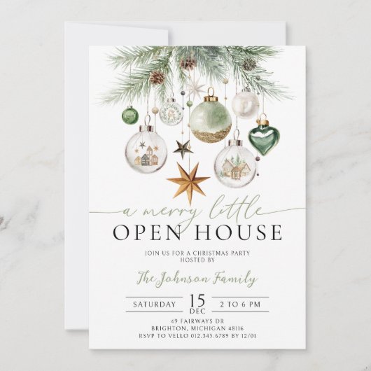 Joyeux Petit Noël moderne Invitation (Devant)