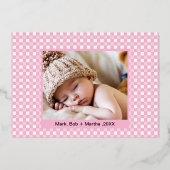 Joyeux petit Noël Nouveau bébé Foil Carte de vacan (Verso)