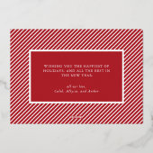 Joyeux petit Noël Nouveau bébé Foil Carte de vacan (Verso)