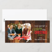 Joyeux petit Noël Rustique carte (Devant / Derrière)