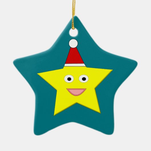 Joyeux petit ornement de Noël étoile (Devant)