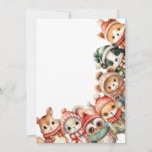 Joyeux petits animaux mignons Invitation Baby show (Dos)