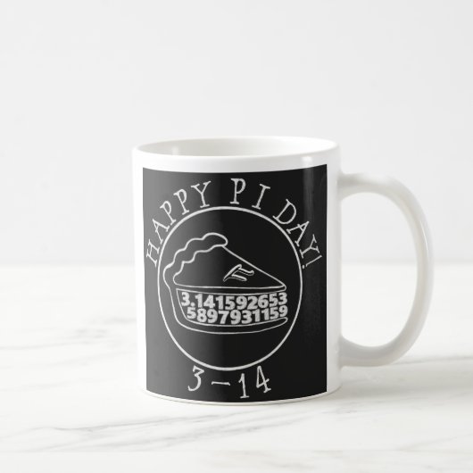 Joyeux Pi jour palkboard pie mug (Droite)
