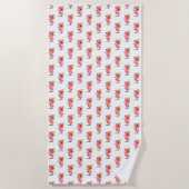 Joyeux Piglet avec serviette de plage Fleur de mar (Devant)