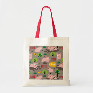 Joyeux Piglets Dans Le Sac fourre-tout De Boue