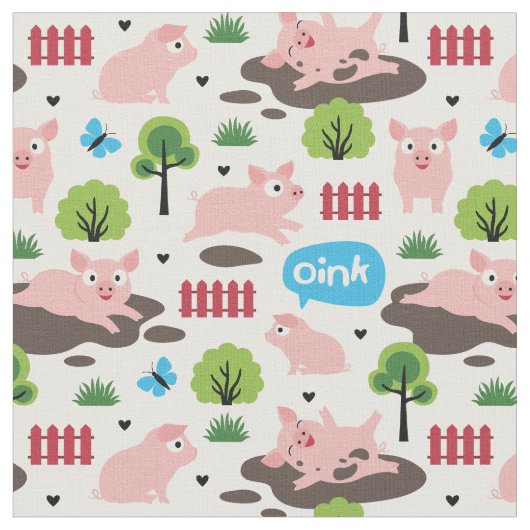 Joyeux Piglets Dans Le Tissu De Boue (Fermer)