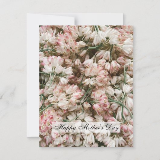 Joyeux Pile de Fleurs de Fête des Mères Carte Plat (Devant)
