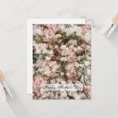 Joyeux Pile de Fleurs de Fête des Mères Carte Plat (Devant/Arrière en situation)