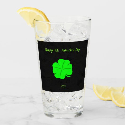 Joyeux pinceau en verre de la Saint Patrick (Devant glace)