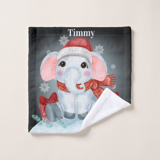 Joyeux pingouin de Noël pour ensemble de serviette (Gant de toilette)