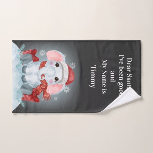 Joyeux pingouin de Noël pour ensemble de serviette (Serviette à main)