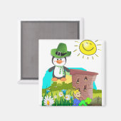 Joyeux Pingouin Magnet de la Saint Patrick (Recto/Verso)