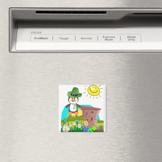 Joyeux Pingouin Magnet de la Saint Patrick (In Situ (Lave-vaisselle))