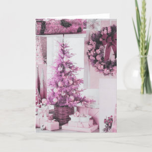 Joyeux Pinkmas 5" x 7" Carte de vacances pliée