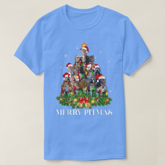 Joyeux Pitmas Pitbull Chien moche de Noël Sweat Tr (Design devant)