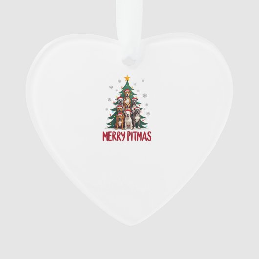 Joyeux Pitmas Pitbull Chien Pull de Noël Laid Arbr (devant)