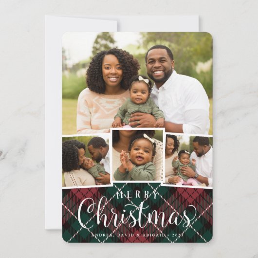 Joyeux Plaid | Carte de vacances en collage photo (Devant)