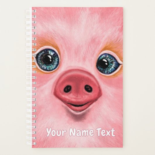 Joyeux planificateur de cochon avec texte de nom p (Devant)
