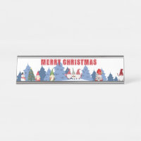 Joyeux plaque signalétique du bureau de Noël