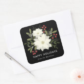 Joyeux Poinsettia - Sticker de Noël (Enveloppe)