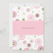 Joyeux points roses Invitation au Christening Phot (Dos)