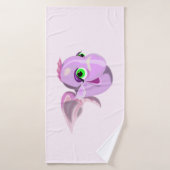 Joyeux Poisson Violet Drôle serviette de bain (Serviette de bain)