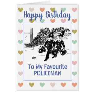 Joyeux policier d'anniversaire