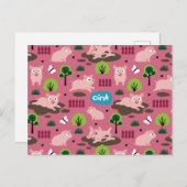 Joyeux Portes Dans La Carte Postale De La Boue (Devant / Derrière)