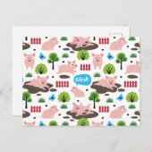 Joyeux Portes Dans La Carte Postale De La Boue (Devant / Derrière)