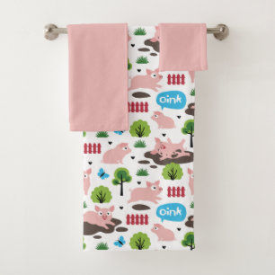 Joyeux Portes Dans Le Serviette De Bain De Boue