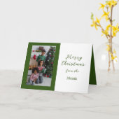 Joyeux Portrait de Noël, Carte pliée 5" x 7" (Fleur jaune)