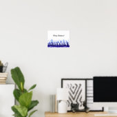 Joyeux poster de Noël. Paysage d'hiver bleu. (Bureau à domicile)