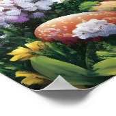 Joyeux Poster d'Oeuf De Lapin De Pâques (Coin)