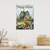 Joyeux Poster d'Oeuf De Lapin De Pâques (Cuisine)