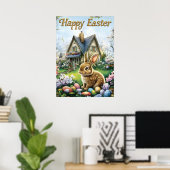 Joyeux Poster d'Oeuf De Lapin De Pâques (Bureau à domicile)