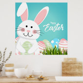 Joyeux Poster du lapin de Pâques (Cuisine)