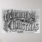 Joyeux Poster vintage de Noël (Devant)
