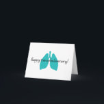 Joyeux poumons Transplantaversary Carte pour notes<br><div class="desc">Notre Happy Transplantaversary pougs card est plus qu'une simple carte - c'est un gardien qui incarne magnifiquement l'esprit du triomphe et le voyage de l'espoir renouvelé. Partagez votre admiration, votre soutien et votre amour avec cette carte réfléchie qui reconnaît la force remarquable du receveur de greffe pulmonaire qui célèbre une...</div>