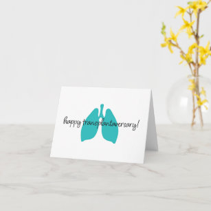 Joyeux poumons Transplantaversary Carte pour notes