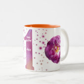 Joyeux premier anniversaire Mug à deux tons (Devant droit)