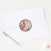 Joyeux premier anniversaire : Sticker rond classiq (Enveloppe)