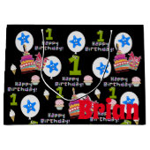 Joyeux premier cadeau d'anniversaire sac cadeau #1 (Devant)