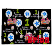 Joyeux premier cadeau d'anniversaire sac cadeau #1 (Dos)