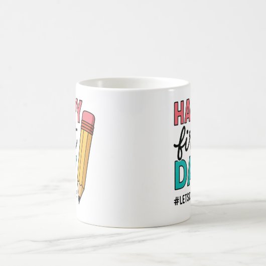 Joyeux premier jour de l'école enseignant Mug (Centre)