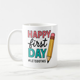 Joyeux premier jour de l'école enseignant Mug