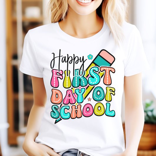 Joyeux Premier Jour De L'École Teacher Tshirt
