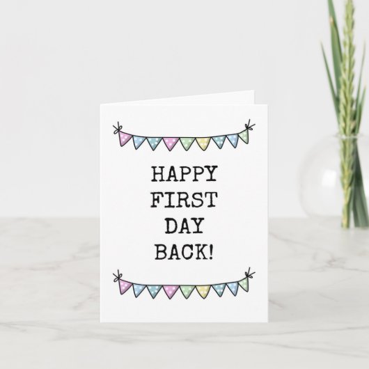 Joyeux premier jour de retour, carte mignonne (Devant)